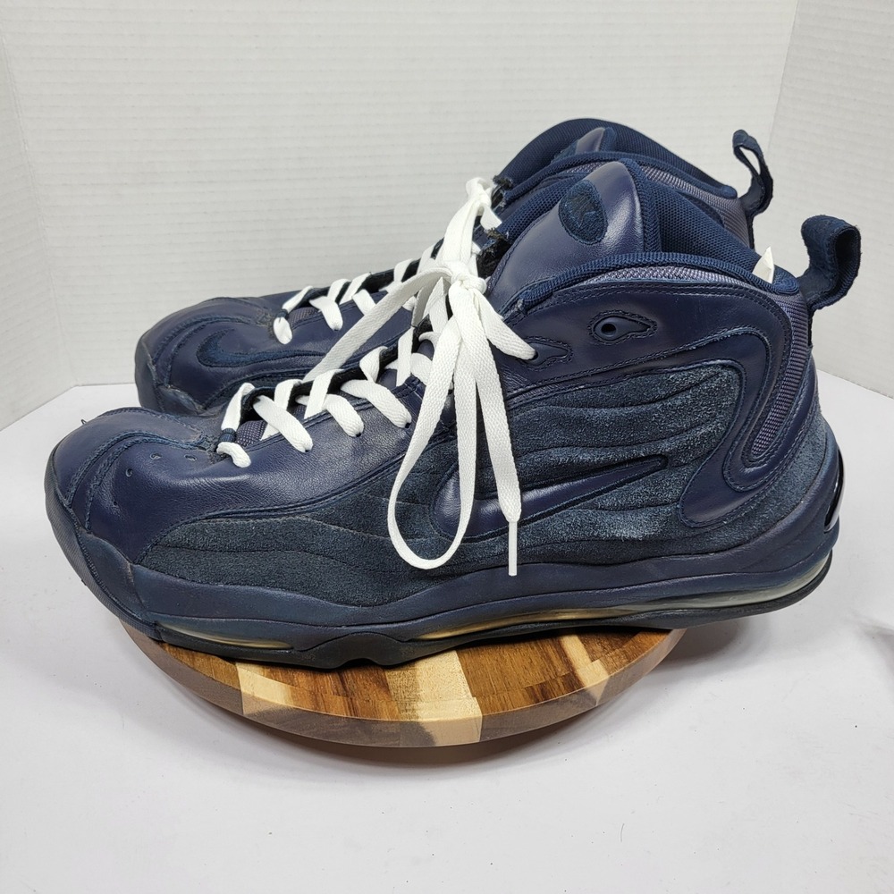Nike Mens 15 Air Total Max‎ Uptempo Triple Obsidian Suede Attack Pack 366724-400